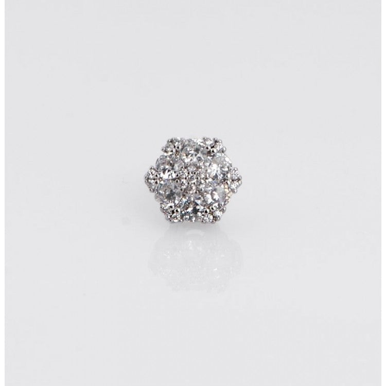 8mm Iced Snow Earring