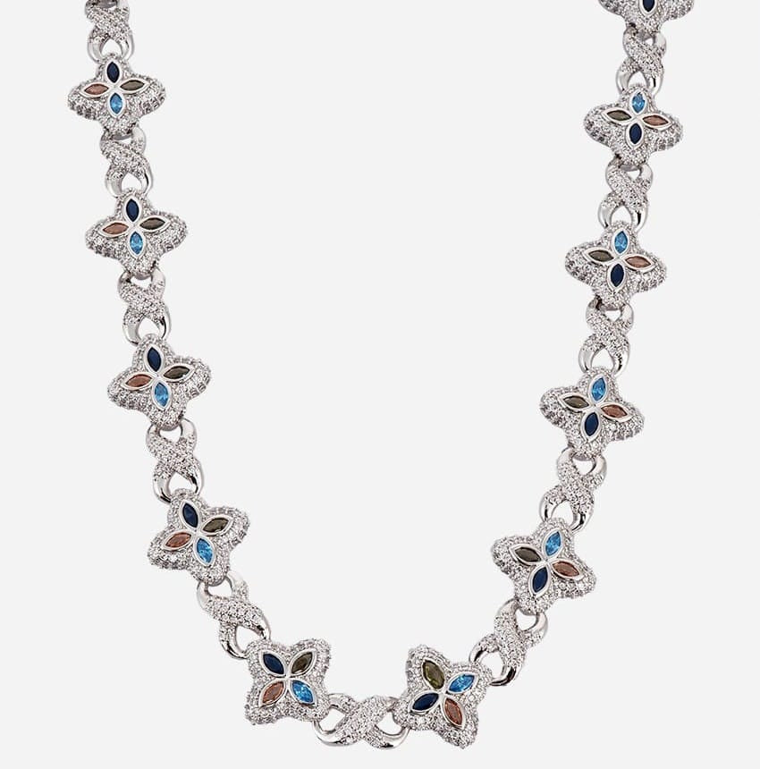 Iced Out Premium Clover Monaco Chain
