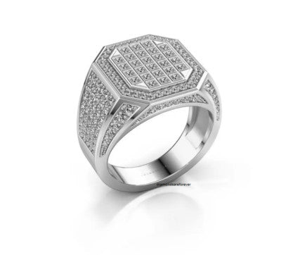 Square Cut Emerald Ring