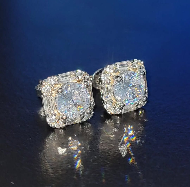 8mm Baguette Richman Earring