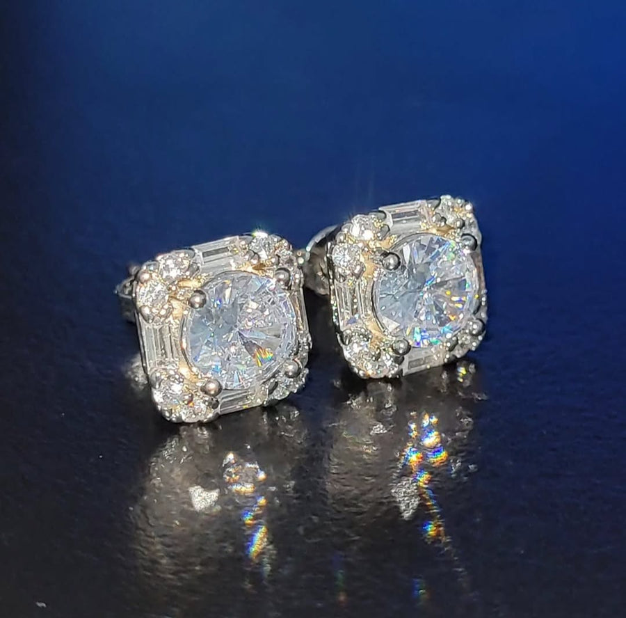 8mm Baguette Richman Earring
