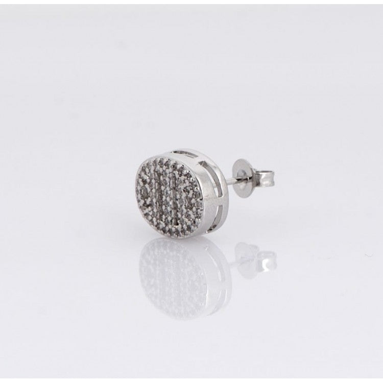 Iced Out Elipse Earring