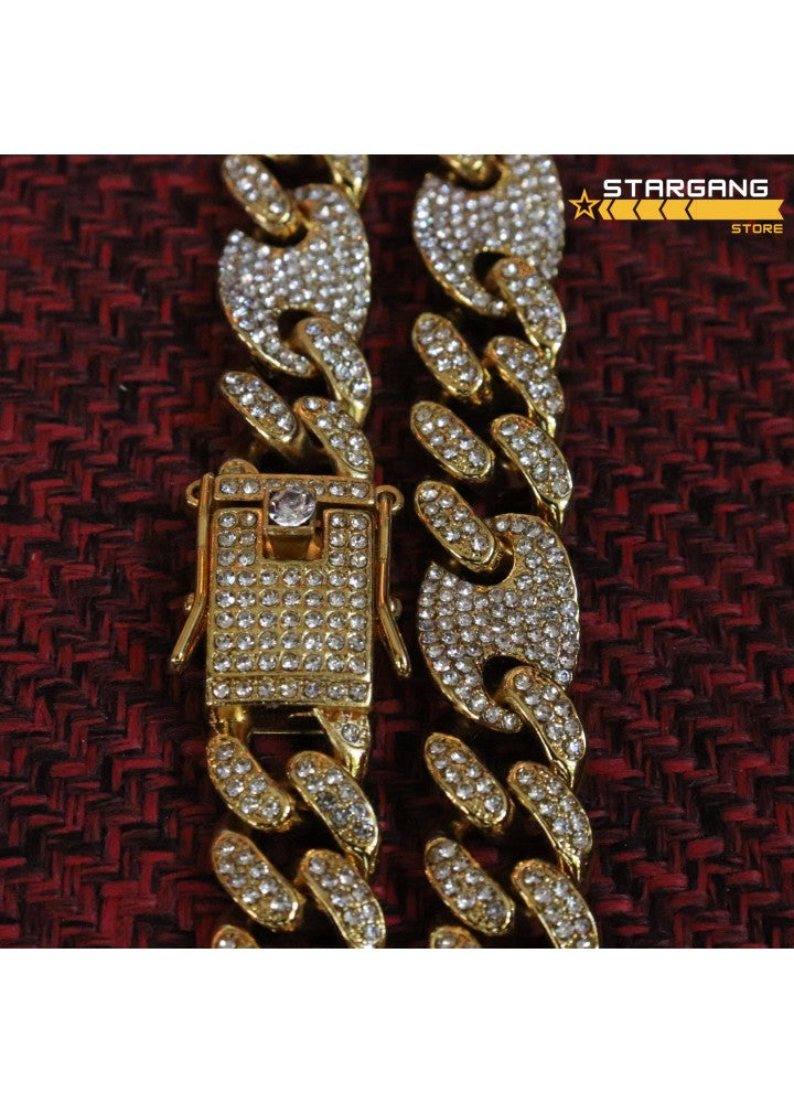 13mm Coffee Bean Cuban Chain