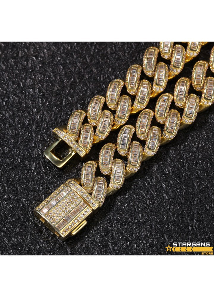 13mm Baguette Cuban Chain