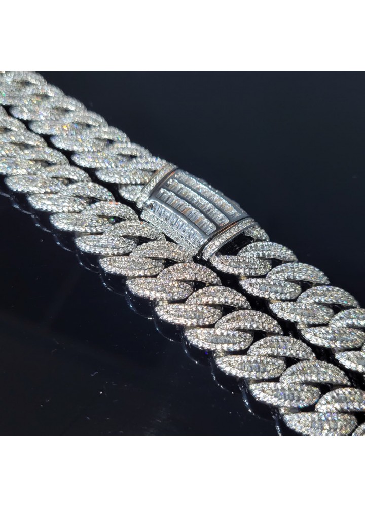 13mm Iced Baguette Premium Fullfilled Cuban Chain