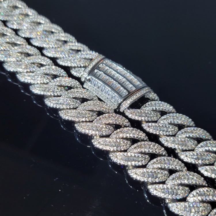 13mm Iced Baguette Premium Fullfilled Cuban Chain