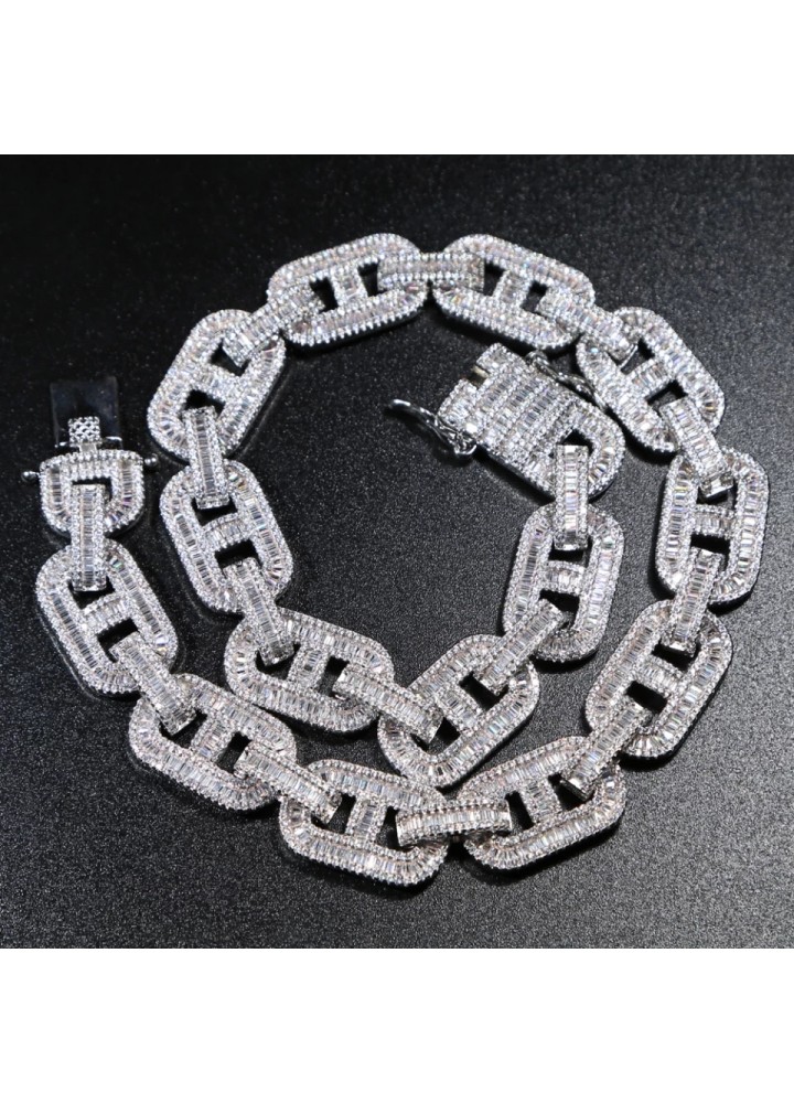 16mm Iced Baguette Premium B! Chain