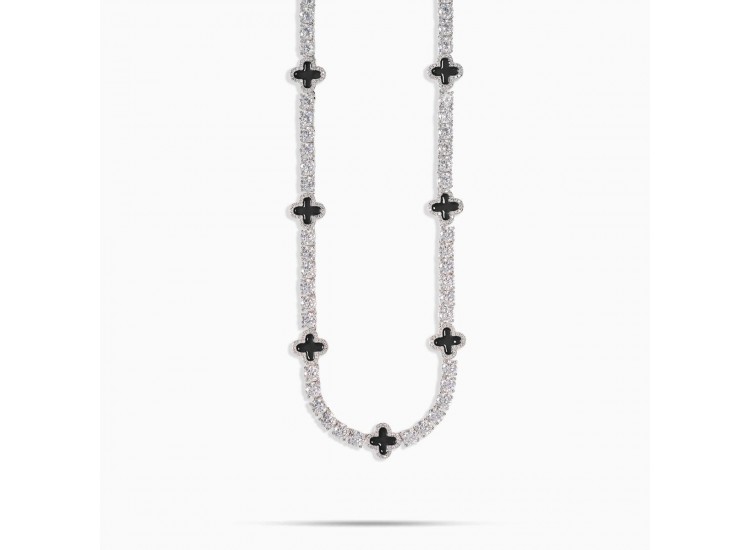 Iced Out Clover Tennis Chain