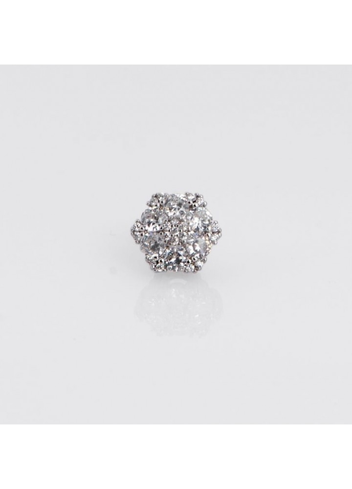 8mm Iced Snow Earring