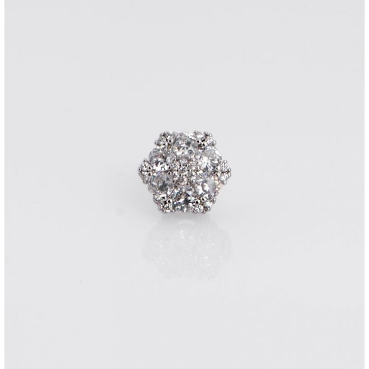 8mm Iced Snow Earring