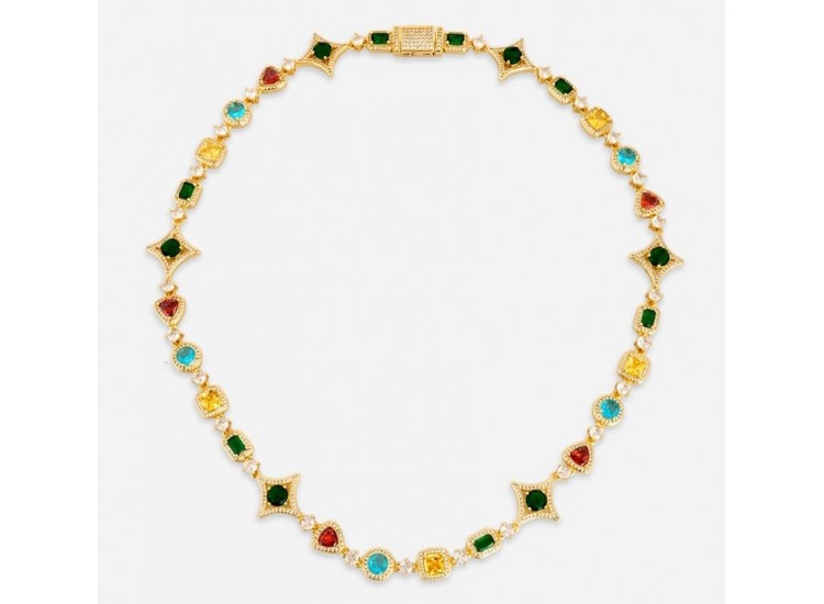 7mm Iced Rainbow Lv Chain 7mm Iced Rainbow Lv Chain
