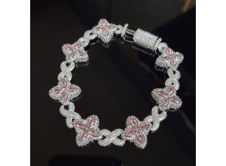 Iced Premium Clover Colored Bracelet