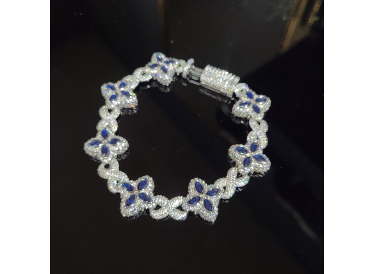 Iced Premium Clover Colored Bracelet