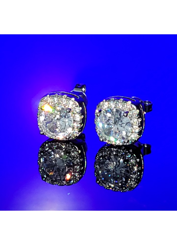 7mm Square Cut Richman Earring