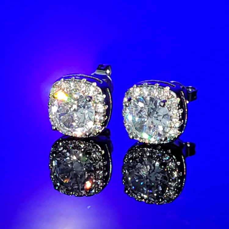 7mm Square Cut Richman Earring